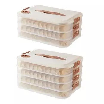 3/4-слойный ящик для пельменей на холодильник с таймером, коробка для хранения продуктов, кухонные принадлежности 3 grids