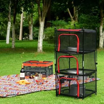 3/4 слоя подвесной сетки против насекомых сетка для сушки хранения сетка для сушки складная сетка для кемпинга сушка для вяленой рыбы складная красный