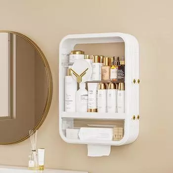 3/4 уровня, стойка для хранения косметики, настенный органайзер для ванной комнаты без перфоратора, полка для ванной комнаты, стойка для хранения туалетных принадлежностей