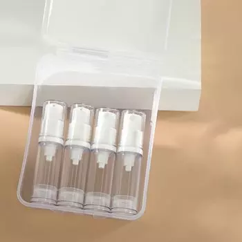 3/4Pcs Refillable Travel Refillable Bottle Set 5ml/10ml/15ml Clear Lotion Pump Bottles Labels Empty Cosmetic Container Travel