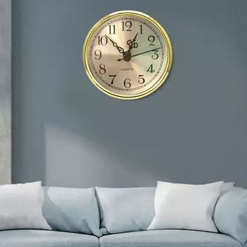 3,54-дюймовая вставка для часов, запасные части, арабские цифры, на батарейке, механизм «сделай сам», ретро Gold