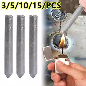 3/5/10/15 шт. низкотемпературные сварочные стержни, расплав медного железа, припой из нержавеющей стали для пайки алюминиевых отремонтированных отверстий, набор агентов 3PCS