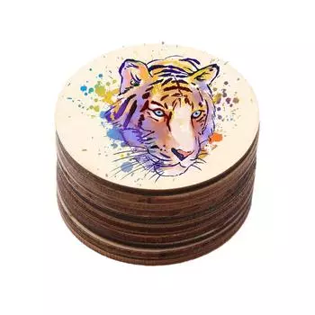 3/5/10 шт. Круглые деревянные детали, деревянные круги, пустая табличка для поделок, проектов по выжиганию, игр, скрапбукинга, строительных моделей