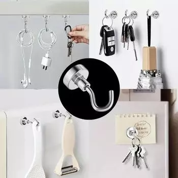 3/5/10 шт. Магнитных крючков D32, 70 фунтов, повышенной прочности, для круизных кают, неодимовые, с крючками для подвешивания.