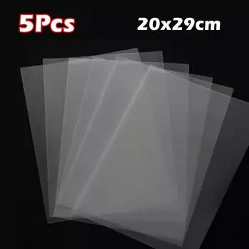 3/5/10 шт. Полупрозрачная термоусадочная пленка для изготовления принадлежностей ручной работы, для украшения вечеринок 5Pcs-Translucent 20x29cm