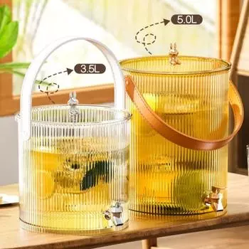 3.5/5л большой емкости чайник для холодной воды пластиковый чайник для хранения воды кухня пикник 3.5L White