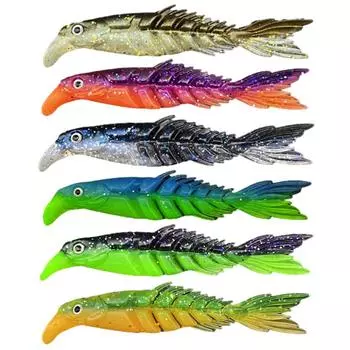 3/5/6/7 Pcs Perch Pike Fishing Bait Soft Lifelike18-20cm Plastic Fishing Predator Lures Shad Paddle Tail Swimbaits Accessories