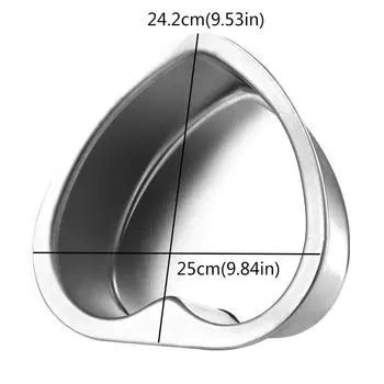 3/5/6/8/10 Inch Heart Shaped Cake Pan Removable Bottom Aluminum Alloy Chocolate Cake Pan Silver Tin Baking Mold Mould HEART