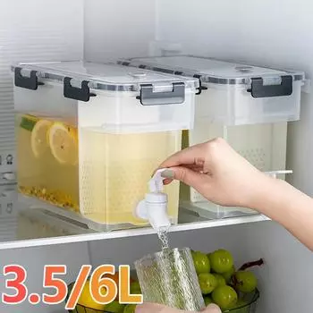 3,5/6 л термостойкий холодильник для напитков диспенсер для холодной воды ведро с краном кувшин для питьевой воды для пикника на открытом воздухе