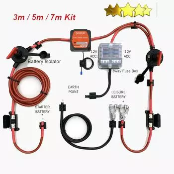 3/5/7/10M комплект усовершенствованного чувствительного к напряжению реле с разделенной зарядкой и блоком предохранителей 12 В 140 А VSR кемпер-фургон VSR only как