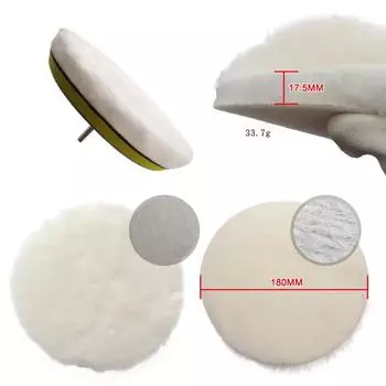 3/5/7-дюймовый полировальный диск для автомобиля, 8 шт./компл., самоклеящаяся полирующая губка для полировки, вощения, шерстяная полировальная накладка для автомобильного полировщика, адаптера для дрели 3 inches