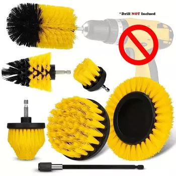 3/5/7Pack Drill Brush Power Scrubber Cleaning Brush Extended Long Set Drill Scrubber Brushes Kit for Home Bathroom Car Cleaning Tools 3PCS/Set