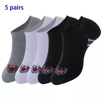 3/5/8 пар женских/мужских носков-лодочек, невидимые, с низким вырезом, силиконовые, нескользящие, летние, невидимые, повседневные, дышащие, однотонные One Size