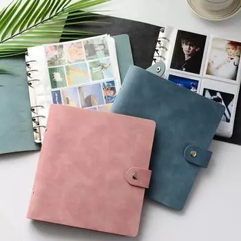 3/5 дюйма кожаный фотоальбом Kpop Card Binder Семейный юбилей путешествия фотокарточка Памятная запись Сборник Книга для Fujifilm
