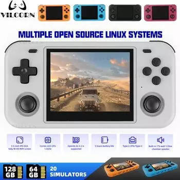 3,5-дюймовая ретро портативная игровая консоль с открытым исходным кодом Linux-система карманный видеоплеер 22000 игр для эмулятора GBA/PS1/PSP/N64