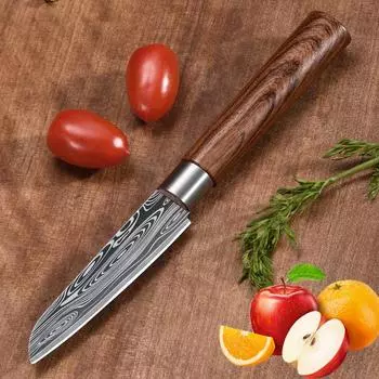 3,5-дюймовые кухонные ножи, нож для резки мяса, нож для очистки овощей, бытовой нож шеф-повара, нож для нарезки овощей и фруктов, дамасский универсальный нож