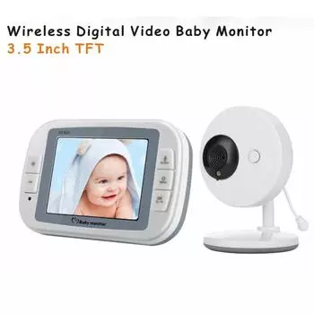 3,5-дюймовый беспроводной радионяня с поддержкой двусторонней аудиосвязи VOX, мониторинг температуры ночного видения EU Plug