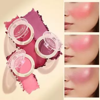 3,5 г одноцветные прессованные румяна 12 цветов матовые высокопигментированные стойкие натуральные женские румяна для лица и глаз E