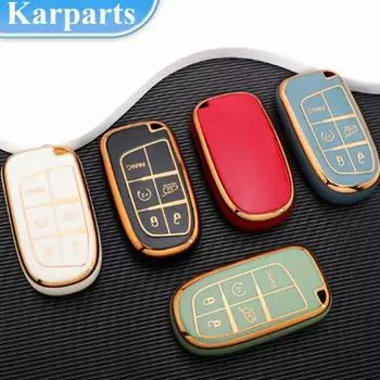 3 5 кнопок ТПУ чехол для автомобильного ключа брелок для Jeep Renegade Compass Grand Cherokee для Chrysler 300C Wrangler Dodge автомобильные аксессуары брелок 3 Buttons красный