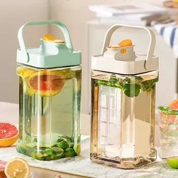 3,5 л большой емкости чайник с краном диспенсер для холодных напитков холодильник бутылка для холодной воды кухонная посуда для напитков контейнер для сока зелёный