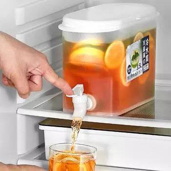 3,5 л летний диспенсер для ледяной воды, холодный чайник с краном, холодильник, фруктовый чайник, бутылка лимона, чайник, ящик для хранения холодильника белый