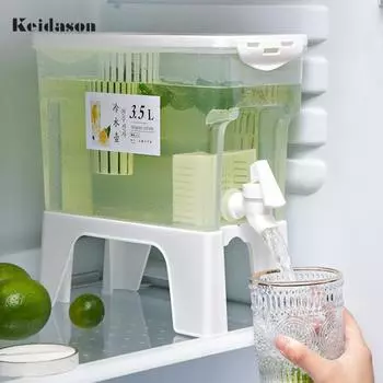 3,5 л Удобный дизайн крана Большая емкость для холодной воды Бутылка для холодильника Ведро для сока Диспенсер для напитков Аксессуар для общежития