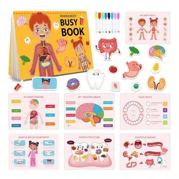 3-5 лет малыш, анатомия человека для детей, дорожная игрушка, подарок на день рождения для мальчиков и девочек в возрасте 4, 5, 6, 7 лет, 8,1 мл One Size