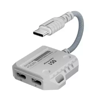 3,5 мм 2 в 1 Переходник для наушников 60 Вт Аудиоадаптер Разъем 2 в 1 Адаптер USB-C Аудиооборудование dual type c