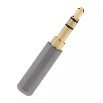 3,5 мм 3-полюсный разъем для наушников, кабель с позолоченным пайкой, черный