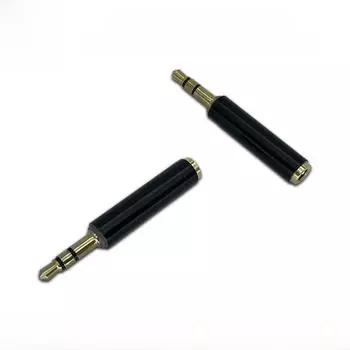 3,5-мм аудио адаптер: 4-секционный женский на 3-секционный мужской для компьютеров, телефонов, микрофонного адаптера, зажима для воротника, прямой трансляции gold-plated