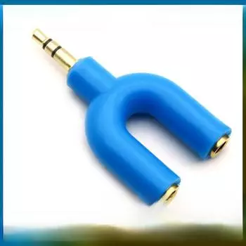 3,5-мм двойной разветвитель для наушников для мобильных телефонов зелёный