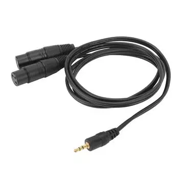 3,5 мм к двойному XLR-кабелю 22AWG OFC Hi Fi качество звука 3,5 мм штекер к 2 XLR гнездо микрофонный шнур для