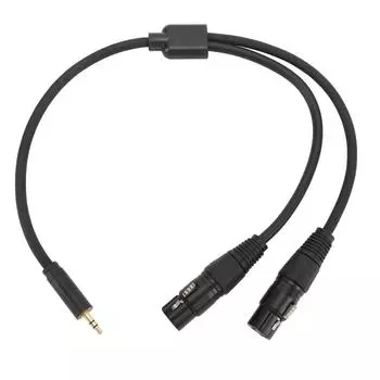 3,5 мм к двойному XLR женскому кабелю 22AWG OFC высокопроизводительный звуковой XLR микрофонный шнур для студийных живых выступлений