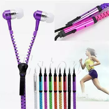 3,5 мм наушники-вкладыши на молнии СТЕРЕО наушники гарнитура + микрофон наушники крутые розовый