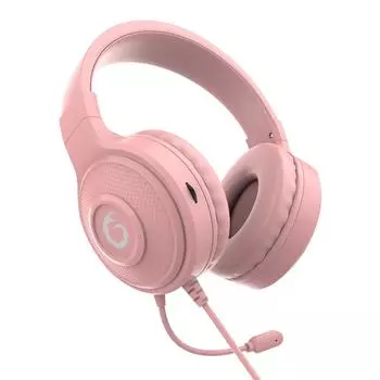 3,5 мм проводные игровые наушники, стерео с микрофоном, регулятор громкости, гарнитура с шумоподавлением для компьютера/ps4/ps5/mac/ноутбука/xbox розовый