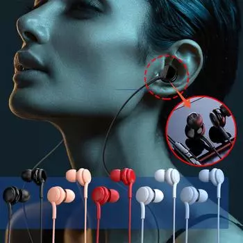 3,5 мм проводные наушники с басами наушники стерео наушники музыка спортивная игровая гарнитура с микрофоном для One Size чёрный