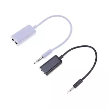 3,5 мм разъем для наушников аудиокабель микрофон Y разветвитель адаптер 1 женский на 2 мужской любовный шнур для наушников для ноутбука ПК новый чёрный