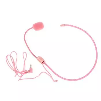 3,5 мм розовый проводной микрофон на голову, гарнитура, розовый усилитель голоса, динамик, чистый звуковой микрофон для руководства конференции, учитель речи one size