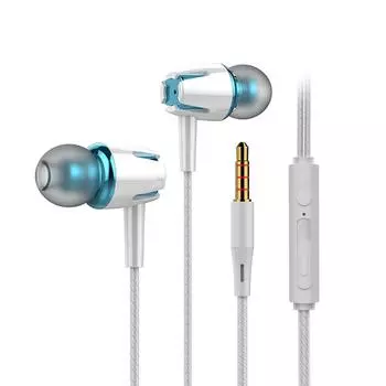 3,5 мм сабвуфер наушники-вкладыши обновленная версия стерео Hifi проводная гарнитура с микрофоном регулируемая громкость наушники для Android белый