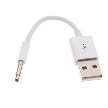 3,5 мм штекер AUX Audio к USB2.0 зарядный USB-кабель для MP3 белый