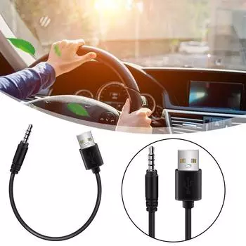 3,5 мм штекер AUX аудио разъем для USB 2.0 мужской зарядный кабель адаптер шнур для автомобиля MP3 USB кабель-переходник P6S4