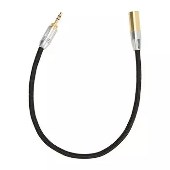 3,5 мм штекер - Mini XLR 3pin кабель профессиональный позолоченный 3,5 мм - Mini XLR адаптер для микрофона