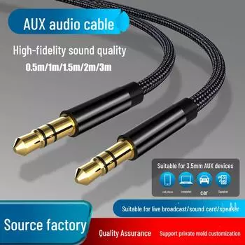 3,5 мм штекер-штекер Aux аудиокабель для автомобиля, мобильного телефона, динамика, наушников, компьютера 0.5m