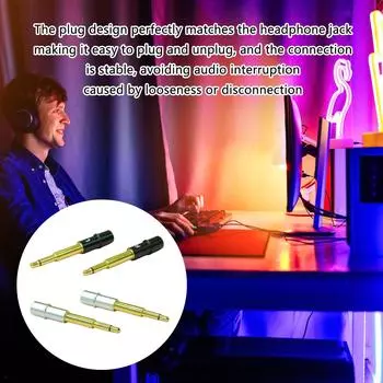 3,5 мм стерео разъем для наушников штекер адаптер аудиокабель разъем для наушников Meze99 Classics NEO NOIR отверстие 4,8 мм чёрный