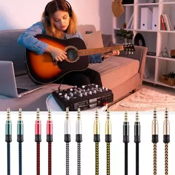 3,5 мм стерео разъем «папа-папа» стерео выходной соединительный кабель для наушников Charm Shock Data Sync 3,5 мм аудиокабель A чёрный