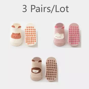 3/5 Pairs Baby Socks Cool Summer Wear Lightweight Baby Boy Socks Nonslip Cotton Socks For Newborns S(0-1Y)