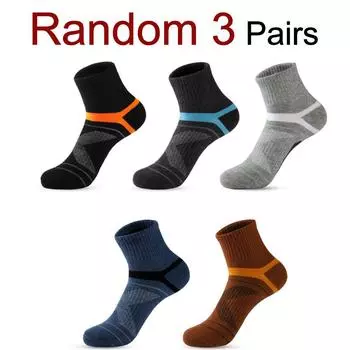 3/5 пар впитывающих пот дышащих мужских спортивных носков мягкие удобные подходят для всех сезонов повседневные носки с защитой от запаха One Size