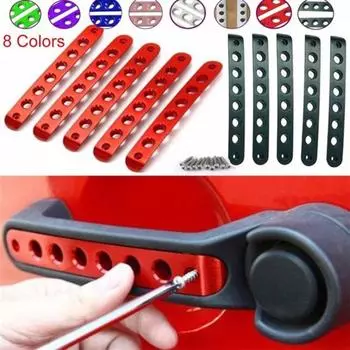 3/5 шт. алюминиевая дверная ручка автомобиля, накладная полоса, накладная планка для Jeep Wrangler 3pcs серебряный