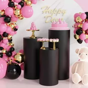 3/5 шт. чехлы для стоек с цилиндрической тумбой, гладкая, не мнется эластичная ткань, легко устанавливаемая, чехлы для стоек с тумбой 3pcs коричневый