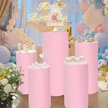 3/5 шт. Чехлы на подставки для пьедестала, гладкая, устойчивая к морщинам эластичная ткань, простые в установке чехлы на подставки для пьедестала 3pcs коричневый